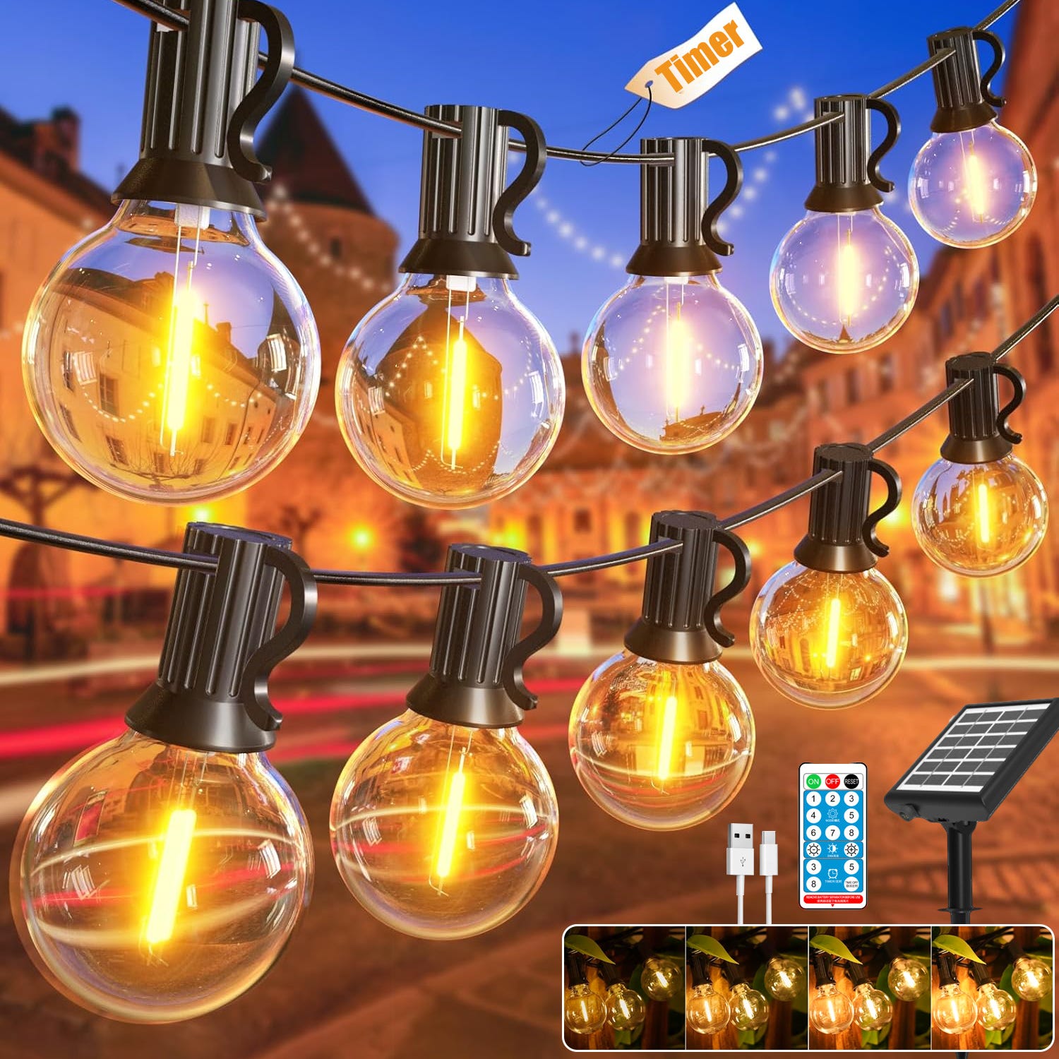 Luci Solari Da Esterno Avoalre 34M - 50+3 LED Con Telecomando E Timer - Foto 4