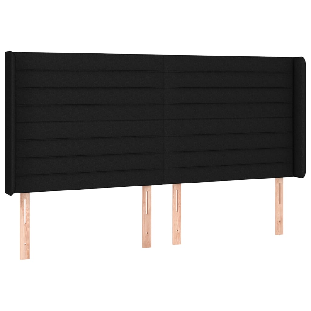 Maison Exclusive - Tête de lit à LED Noir 203x16x118/128 cm Tissu - 3