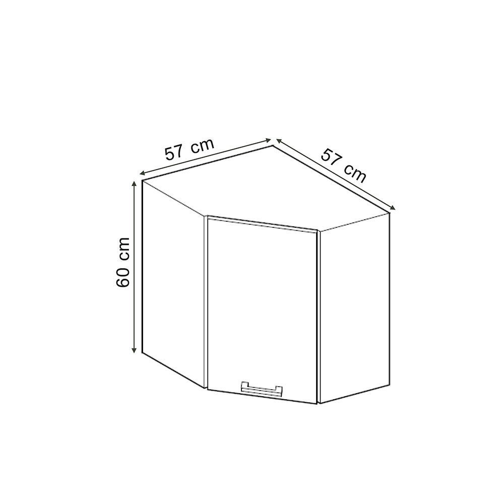 Vicco Elément haut de cuisine R-Line, Béton noir, 57cm - 3