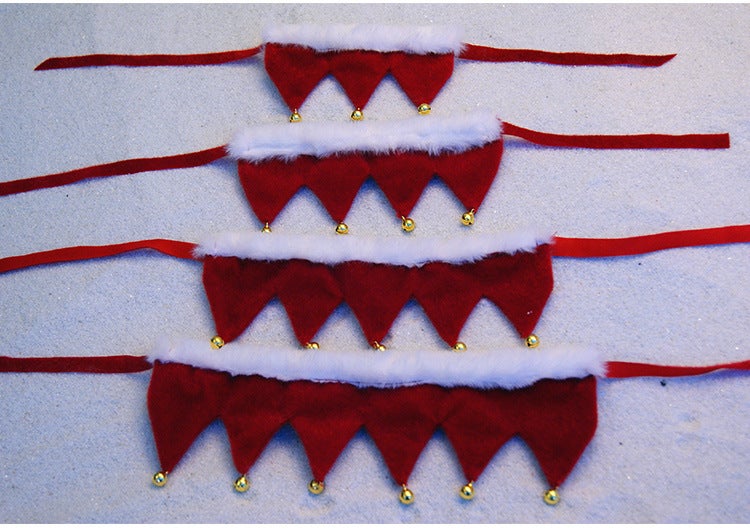 Collier de Noël réglable pour animaux de compagnie avec écharpe, adapté aux chiens, chats, chiots et chatons (taille M, 5 clochettes). - 8