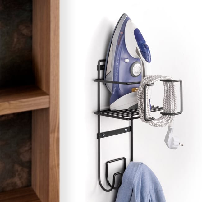 Gancio Da Parete Per Asse Da Stiro Bianco - Supporto Universale Per Assi A T O Y - Risparmio Spazio - Foto 6