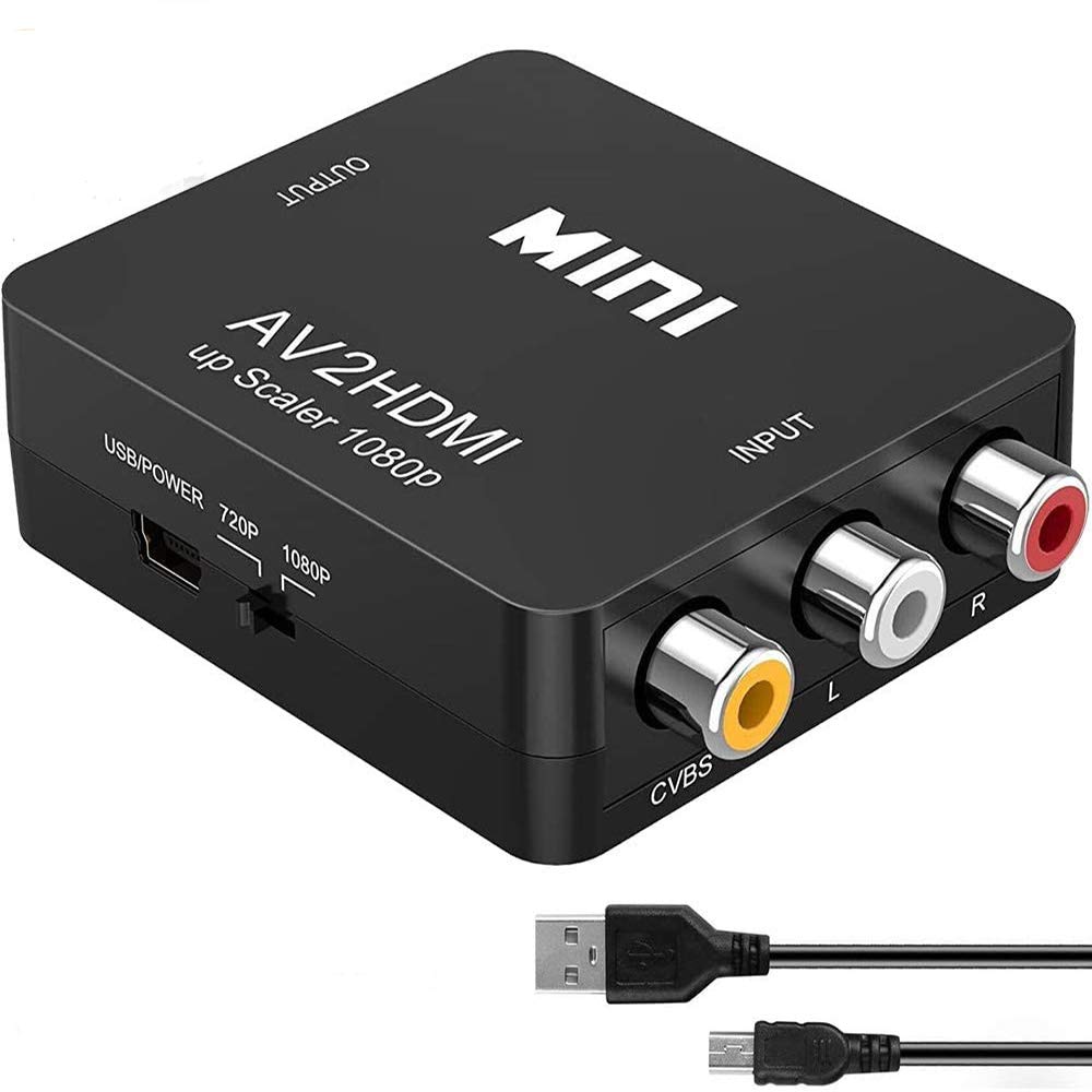 Convertisseur RCA Vers HDMI , Adaptateur AV Vers HDMI , Convertisseur Vidéo Audio Composite RCA 1080p Cvbs Av Ps2snesvhsxboxps4tvdvdwiisupportant Palntsc 92244659