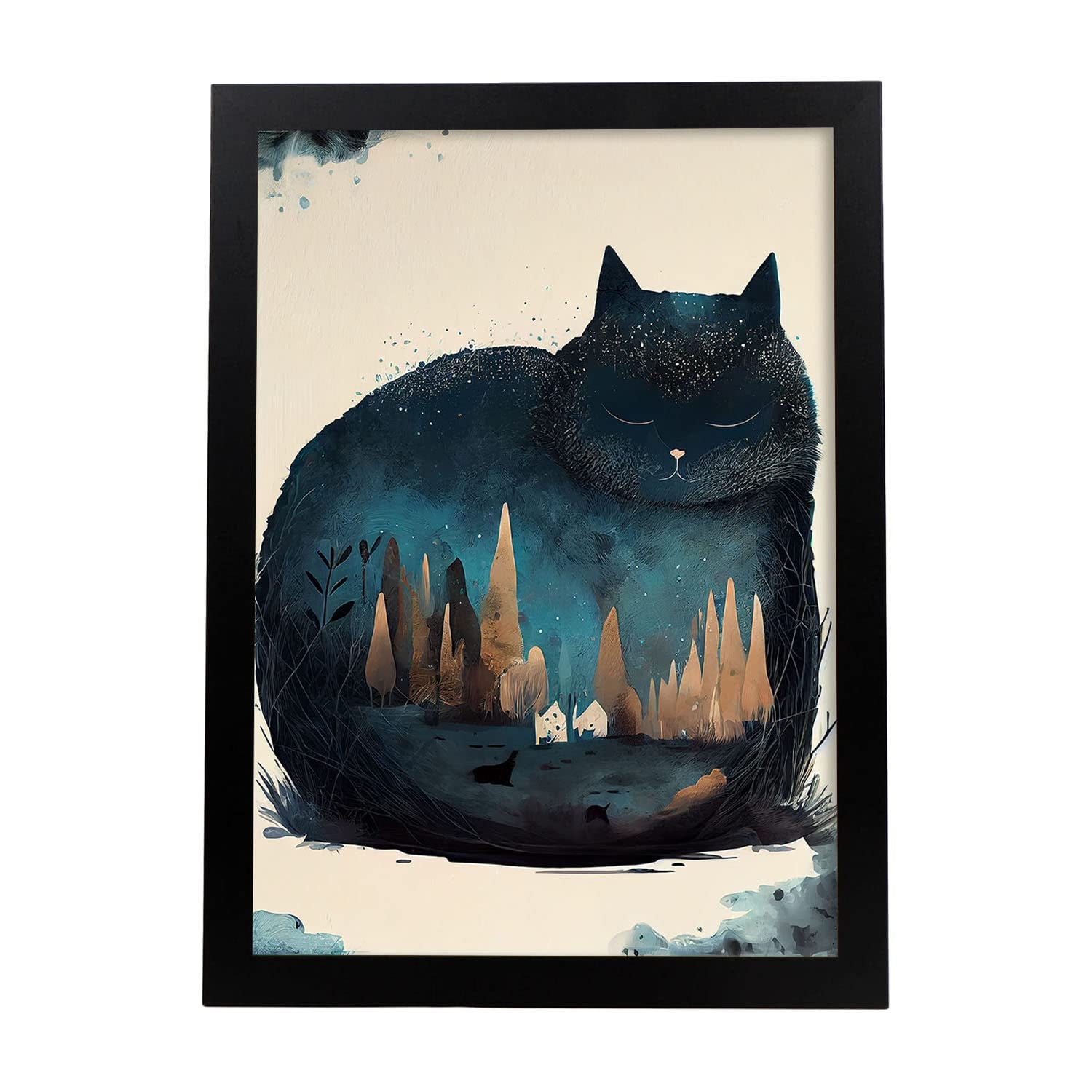 Cornice Muro Design Piatto Cornice Murali Maxi Formati A1 A2 A3 A4 A5 - Nero, Bianco, Rustico, Cromato - Moderna, Facile Da Appendere The Frame - Foto 2