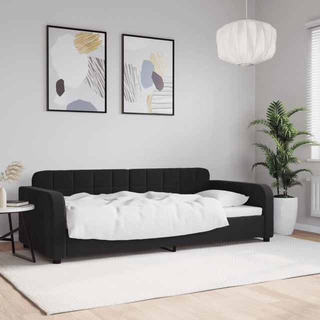 Sofá-cama 90x200 cm veludo preto vidaXL