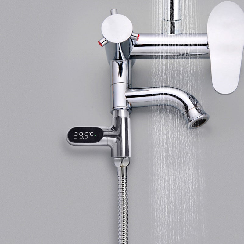 Thermomètre de Douche à LED,phe Thermomètre Numérique 0-100 ° C, avec thermomètre Rotatif à 360 °, Compteur d'eau à LED, Thermomètre pour Eau de Douch - 2