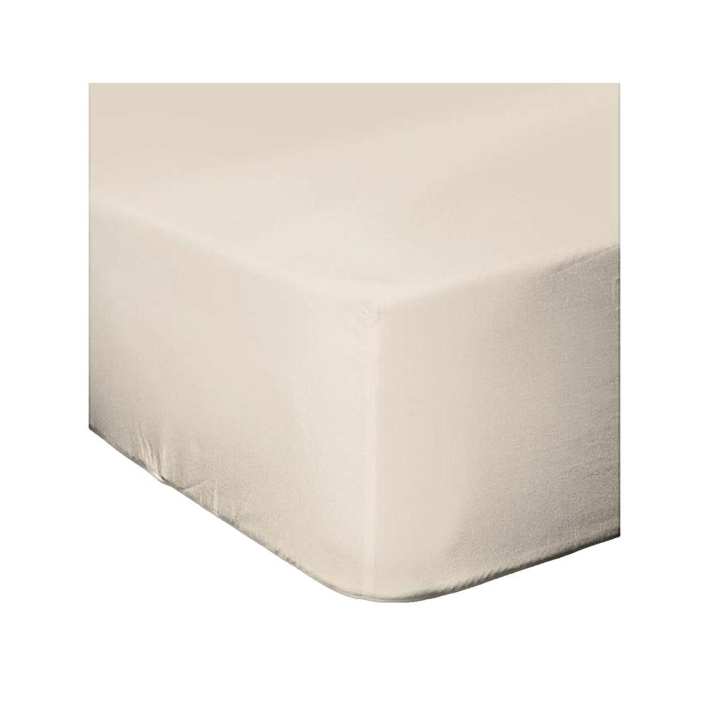 Prześcieradło z gumką Lovely-home Confort 140 x 190 cm Jasnobeżowe 25 cm głębokość