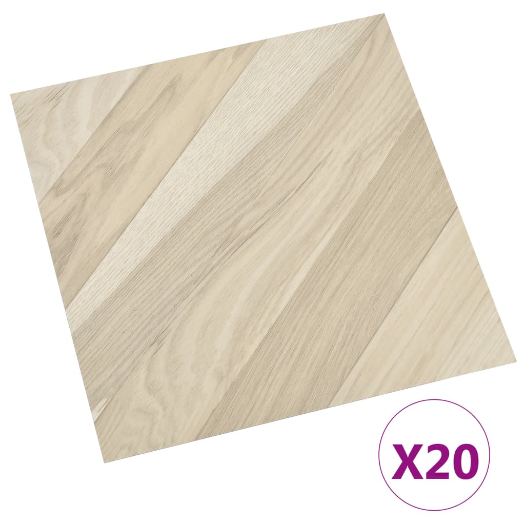20 piezas lamas de suelo autoadhesivas | tarimas de suelo | tarimas autoadhesivas pvc 1,86 m² rayas beige cfw54466
