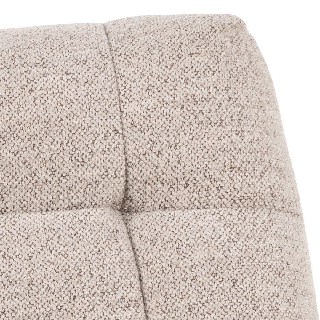 Fauteuil pivotant 73x82x88 cm en tissu bouclette beige - 4