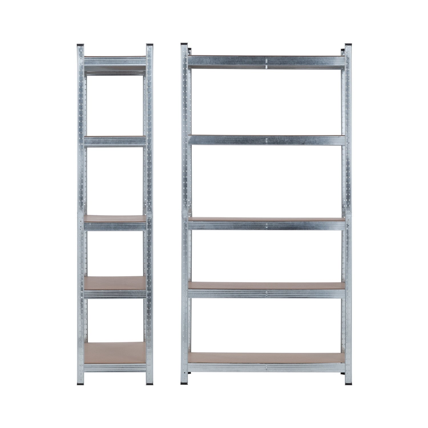 Pack de 2 Prateleiras Metálicas Modulares com 5 Prateleiras 875kg Prata 90x40x180cm Thinia Home - 2
