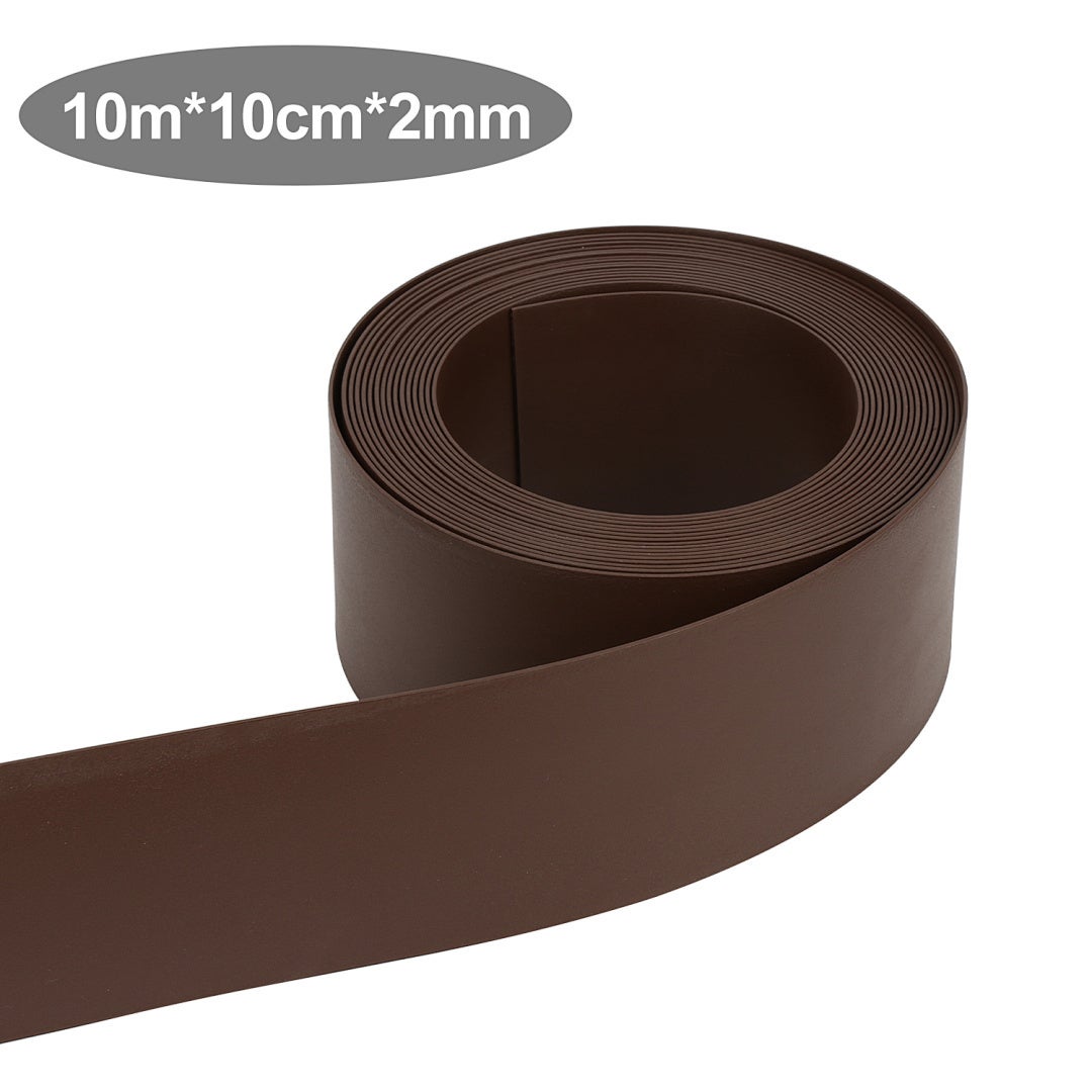 Obramowanie ogrodowe z PE Elastyczna DIY Obramowanie trawnika 2 mm Obramowanie kostki brukowej Brązowa 1000 x 10 x 0.2 cm