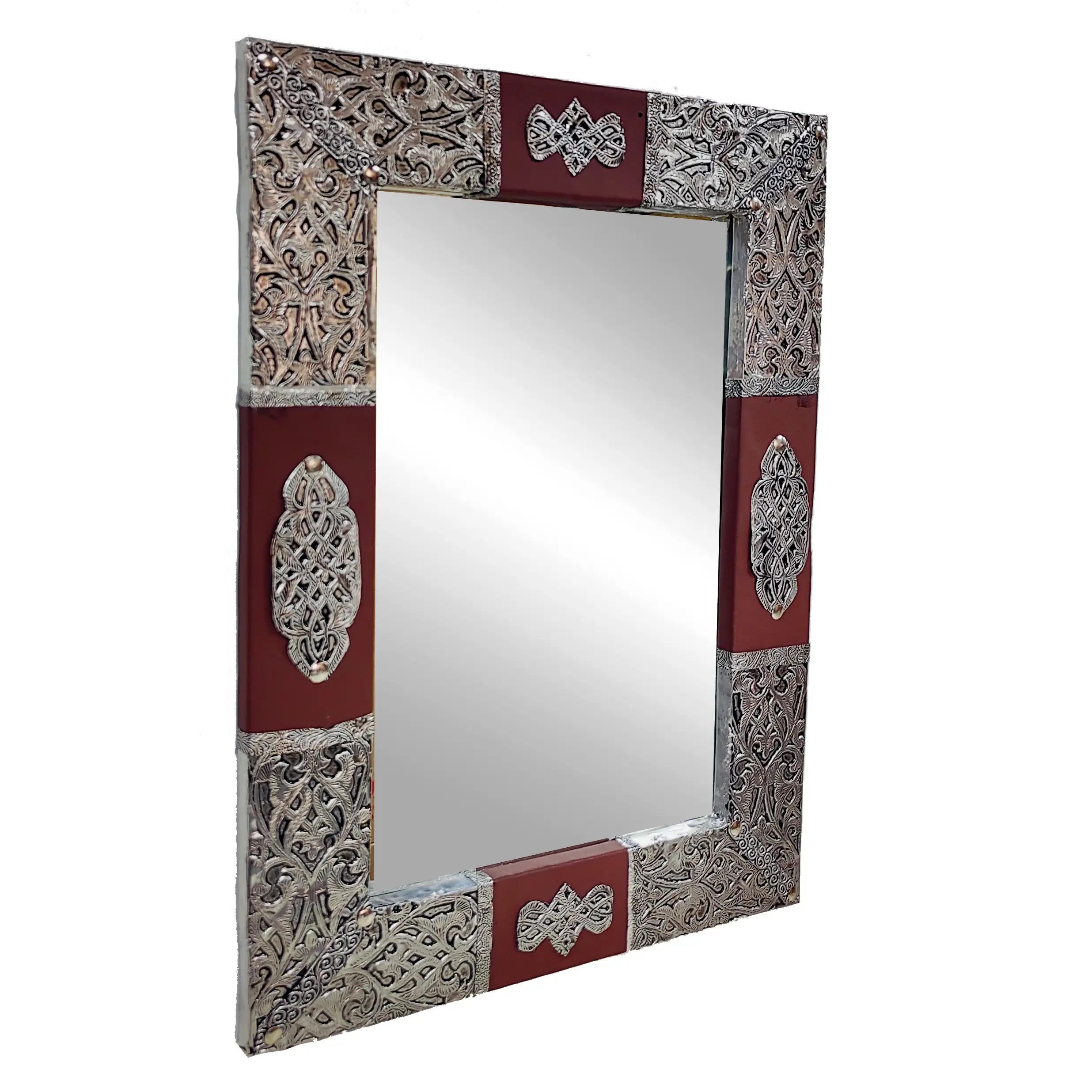 Per Ingresso O Camera Specchio Con Ripiano HOMCOM - Legno Noce