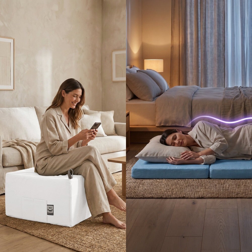 Pouf Lit 1 place Similicuir Indoor Blanc Happers Unique - 5