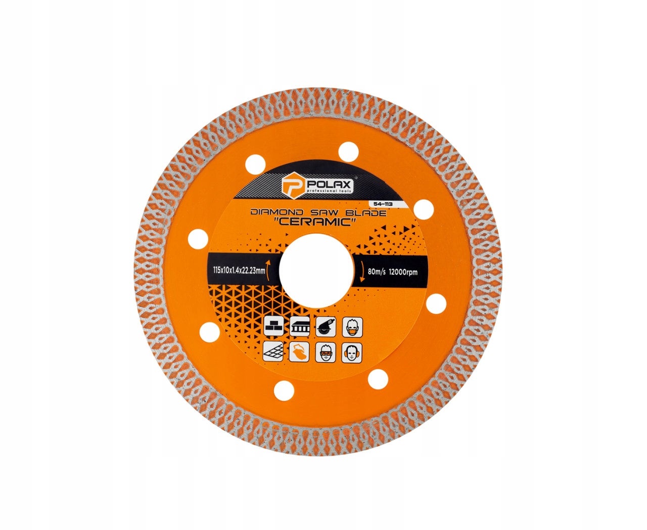 Tarcza diamentowa do cięcia płytek Ceramic 115x10x1.4x22.23mm Polax