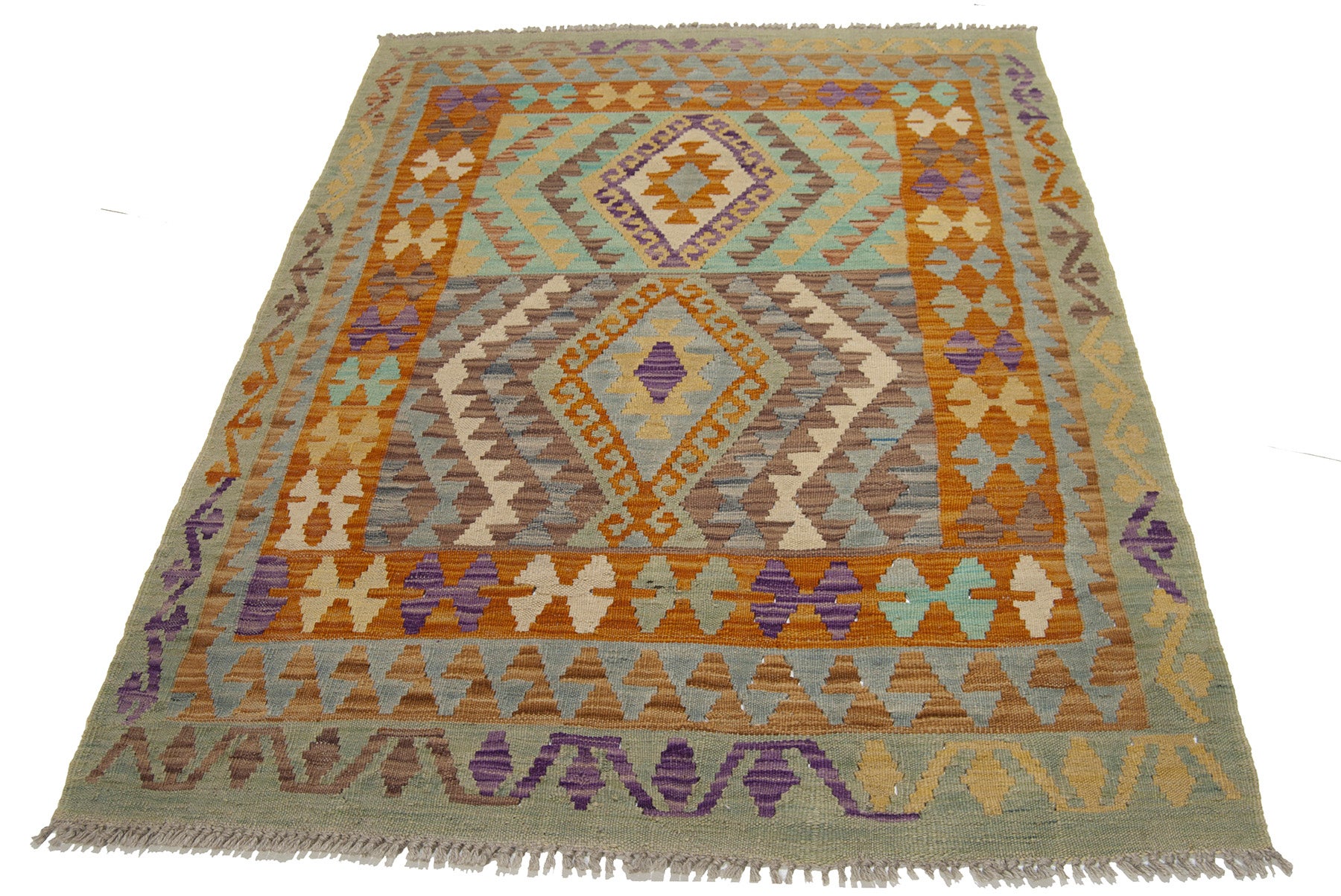 Oryginalny, ręcznie robiony kilim Klasyczny styl Łatwy do czyszczenia 147x105 cm