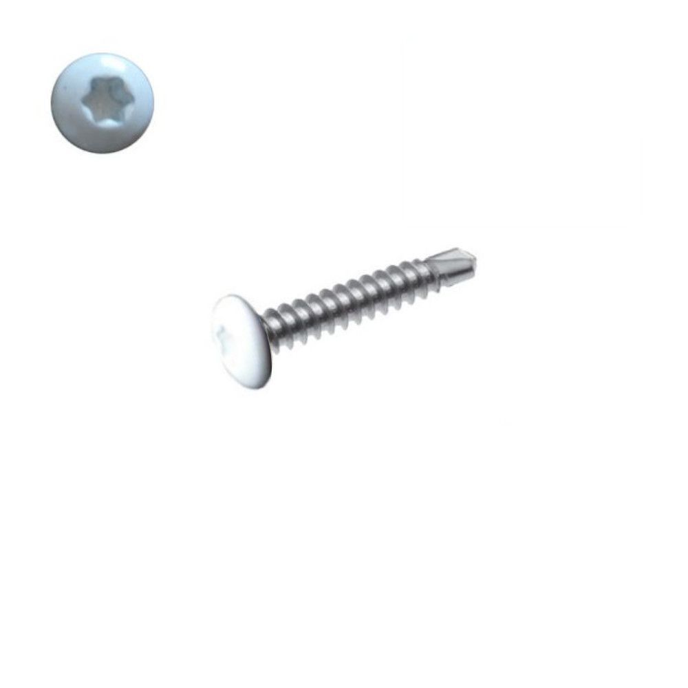 Lot De 13000 Vis Autoperceuses #8 - Blanc, 1/2 Po, Tête Hex - Pour Métal Et Bricolage