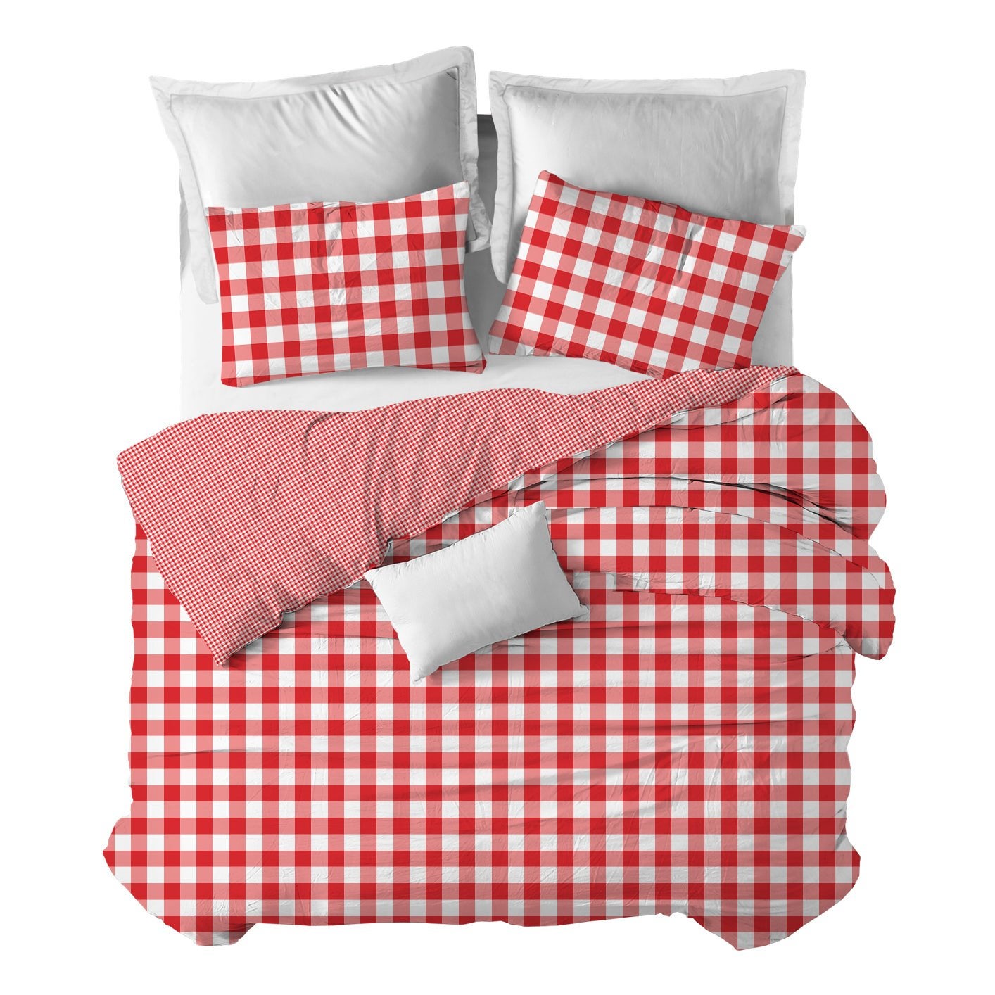 Copriumino Vichy 160x270 (Letto 90) Rosso - 2
