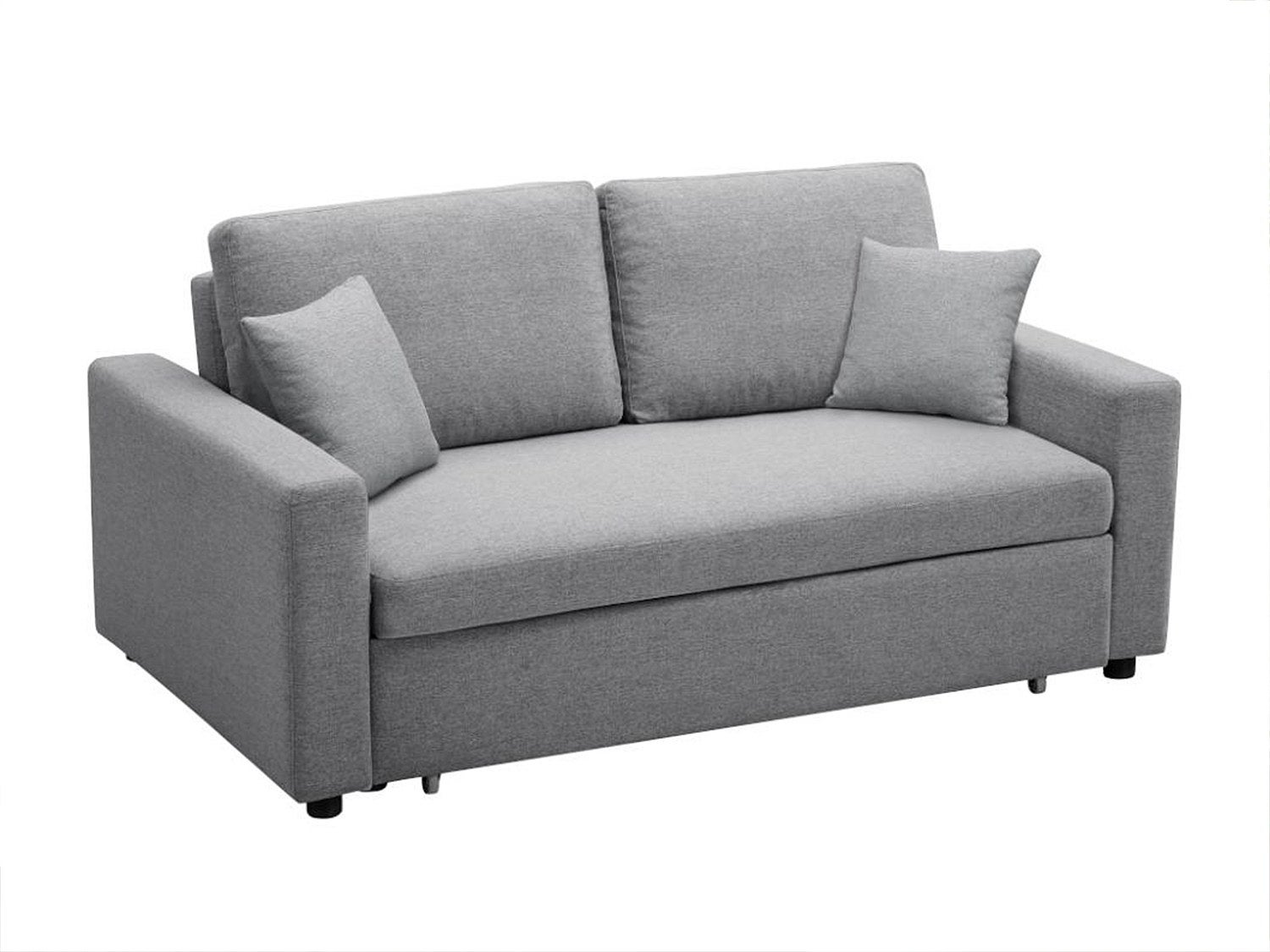 Sof Cama De 3 Plazas De Tela Gris Claro INIZOR Leroy Merlin