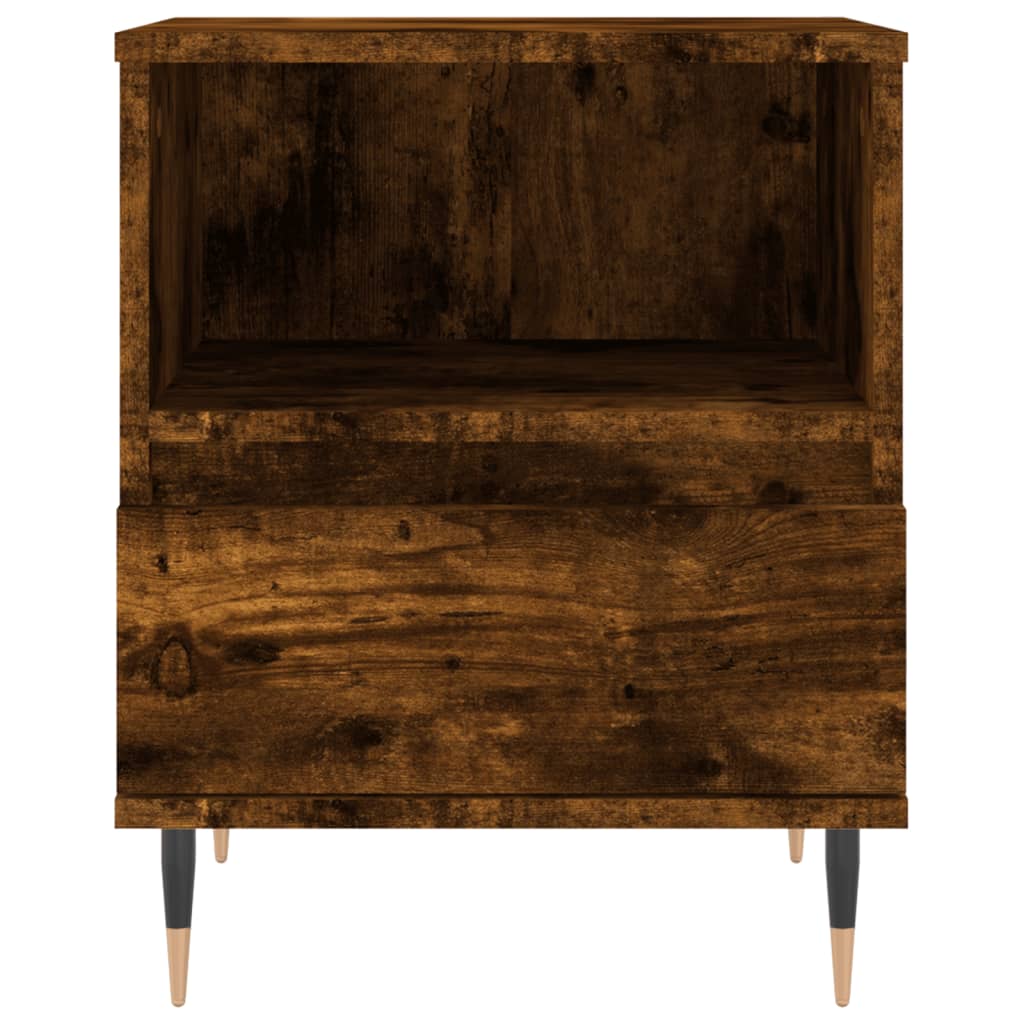 Table de chevet chêne fumé 40x35x50 cm bois d’ingénierie - 4