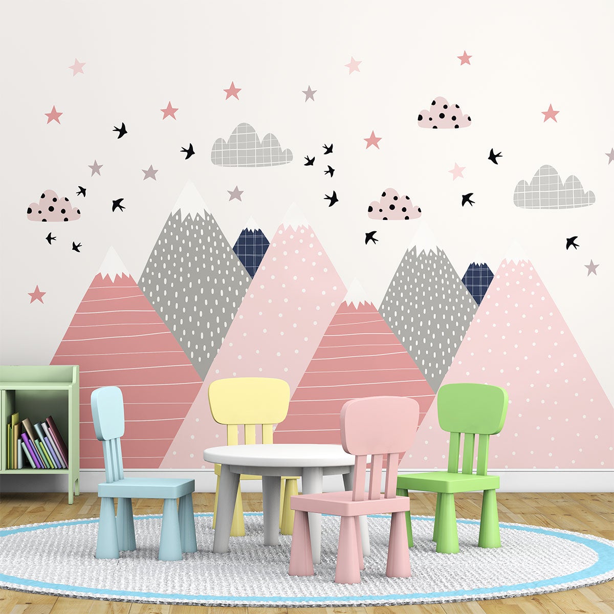 Adesivo bambino di montagna scandinavo marika - Sticker adesivo - adesivi murali - 120x180cm - 7