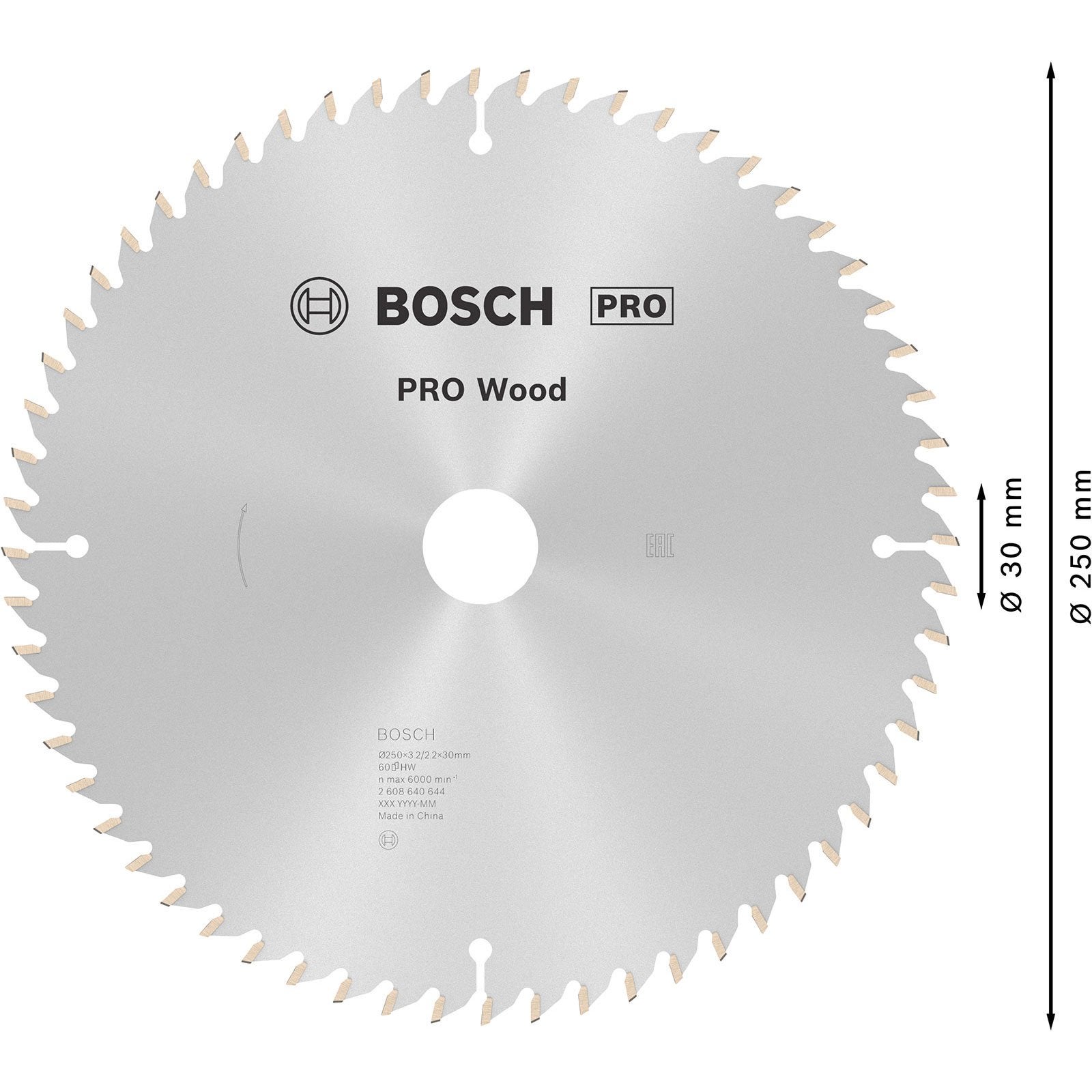Bosch Professional - Lame Scie Circulaire Optiline Bois 250X30X3,2mm, 60D - 2608640644 - 5