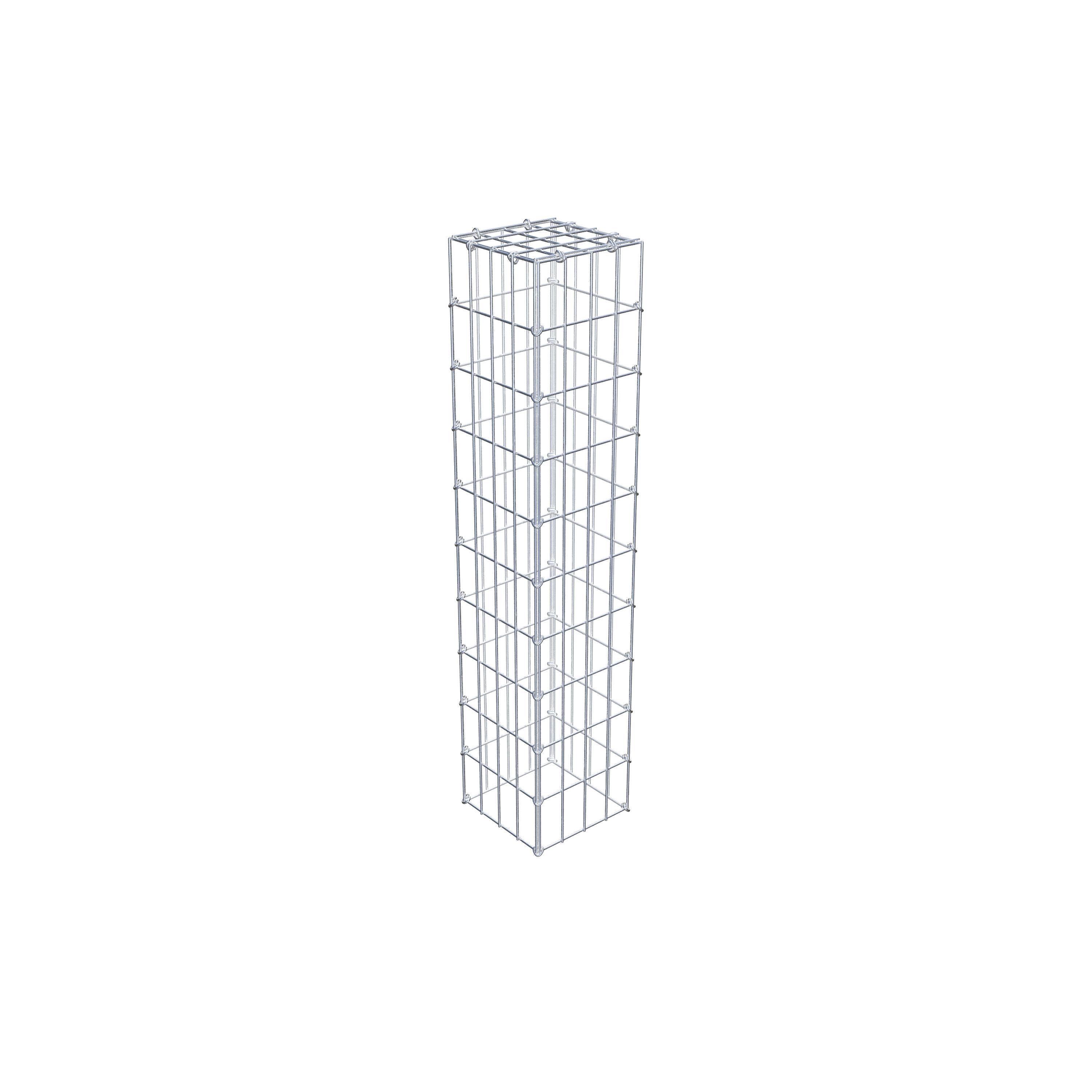 Gavión para apilar en acero galvanizado 100x20x20cm (LxAxP), malla 5 x 10cm, Anillo en C, sin rejilla inferior - 3