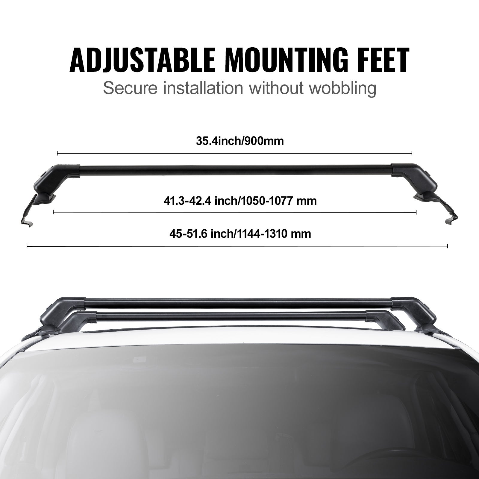 Barres transversales robustes pour toit,aluminium SucceBuy,capacité 70 kg,réglables verrous,pour véhicules sans rails latéraux,pour SUV,berlines - 5