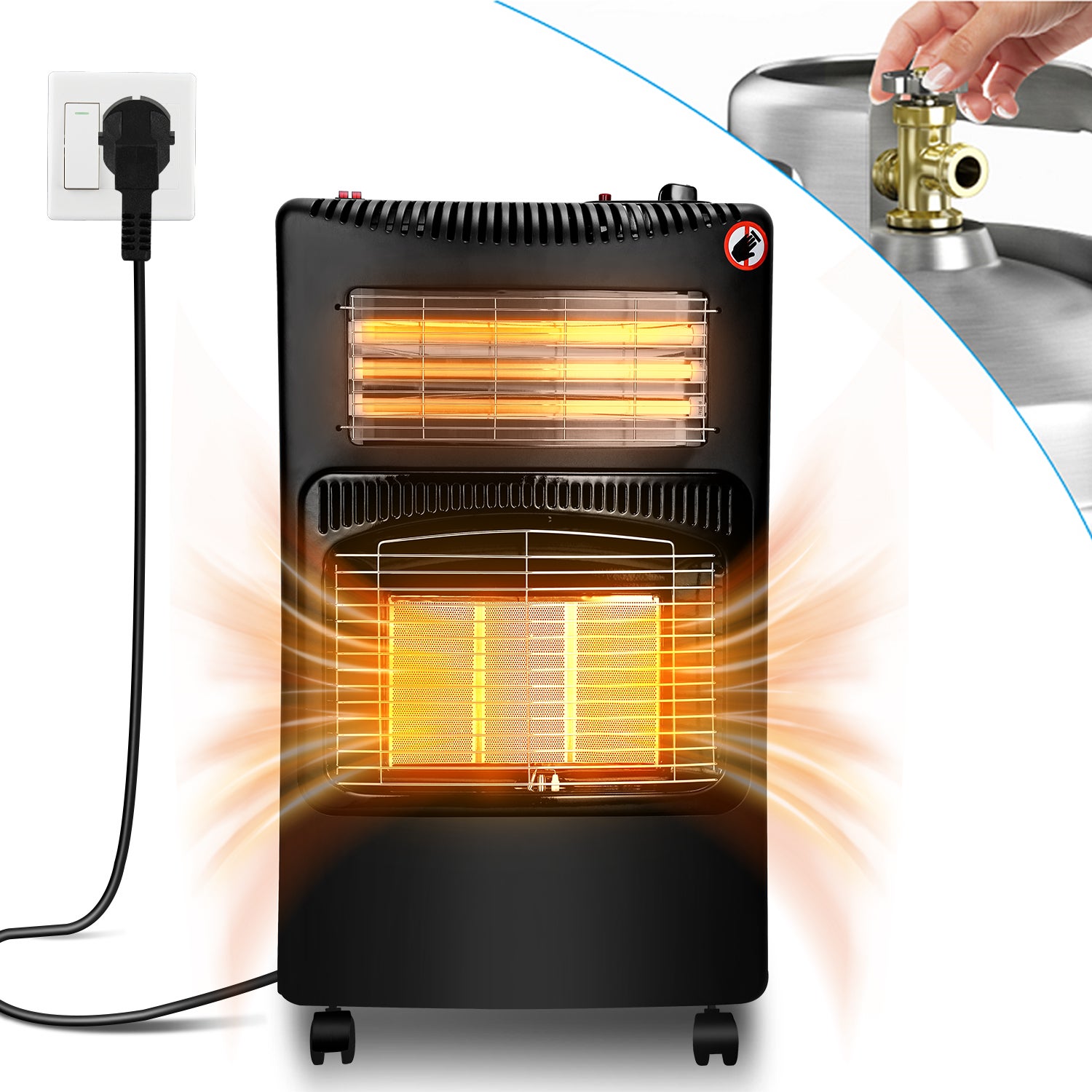 Poêle à gaz 4200 watts chauffage au gaz 3 degrés de puissance — free download