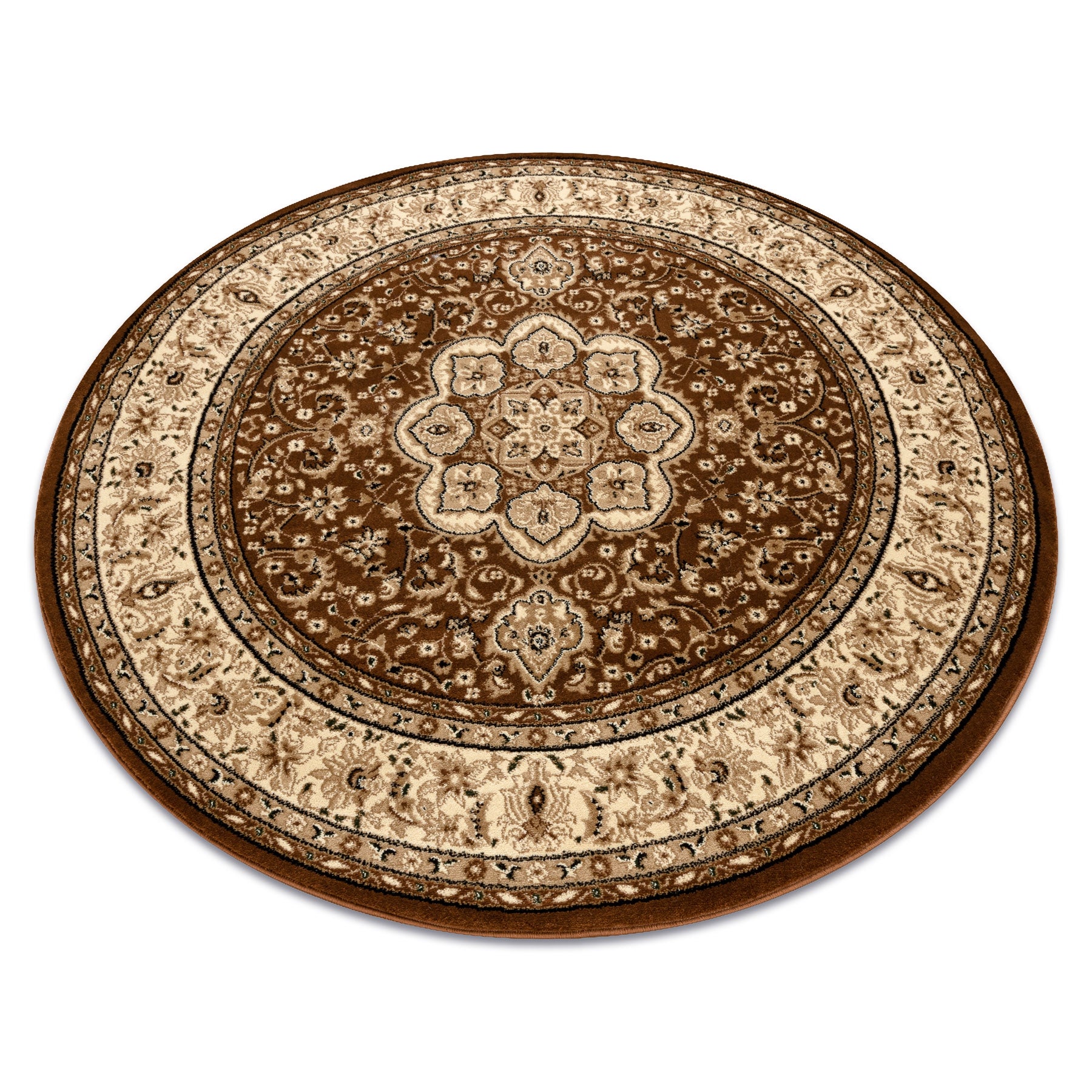 Dywan ROYAL ADR koło wzór 521 brązowy koło 120 cm