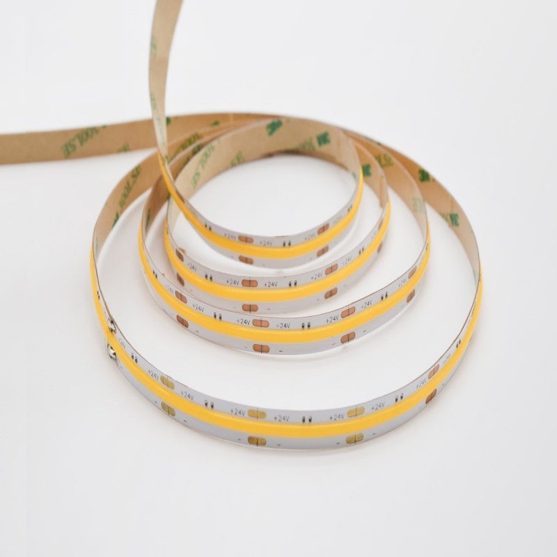 Jandei Tira Led COB 24V 12W/m, 1600 Leds, Luz Cálida 3000K, 6750 Lm, 8mm de Ancho, Cortable cada 5cm, Adhesiva, IP20 para Uso en Interior - 5