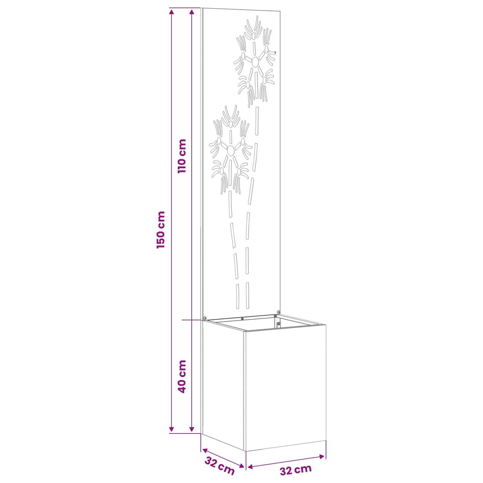 Écran de confidentialité de jardin Anthracite 32 x 150 cm vidaXL - 3