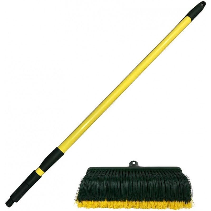 Brosse + poignée extensible de 0,8 à 1,4 m pour balayer gazon artificiel. Produit adapté à tout type de pelouse - 2