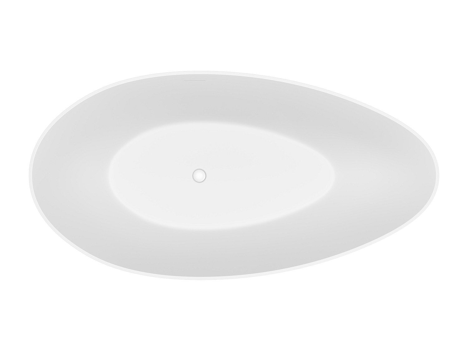 Baignoire îlot ovale - 160 x 82 x 58 cm - Acrylique - Blanc mat - 245 L - APULIA - 4