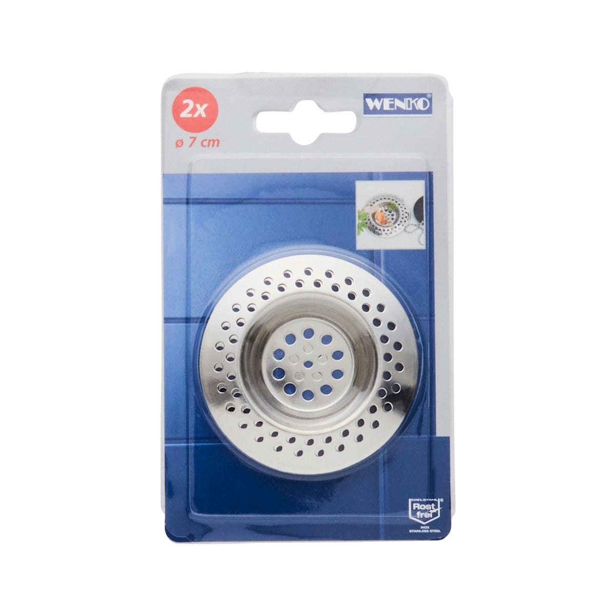 Tamis d'évier chromé 7cm - 4