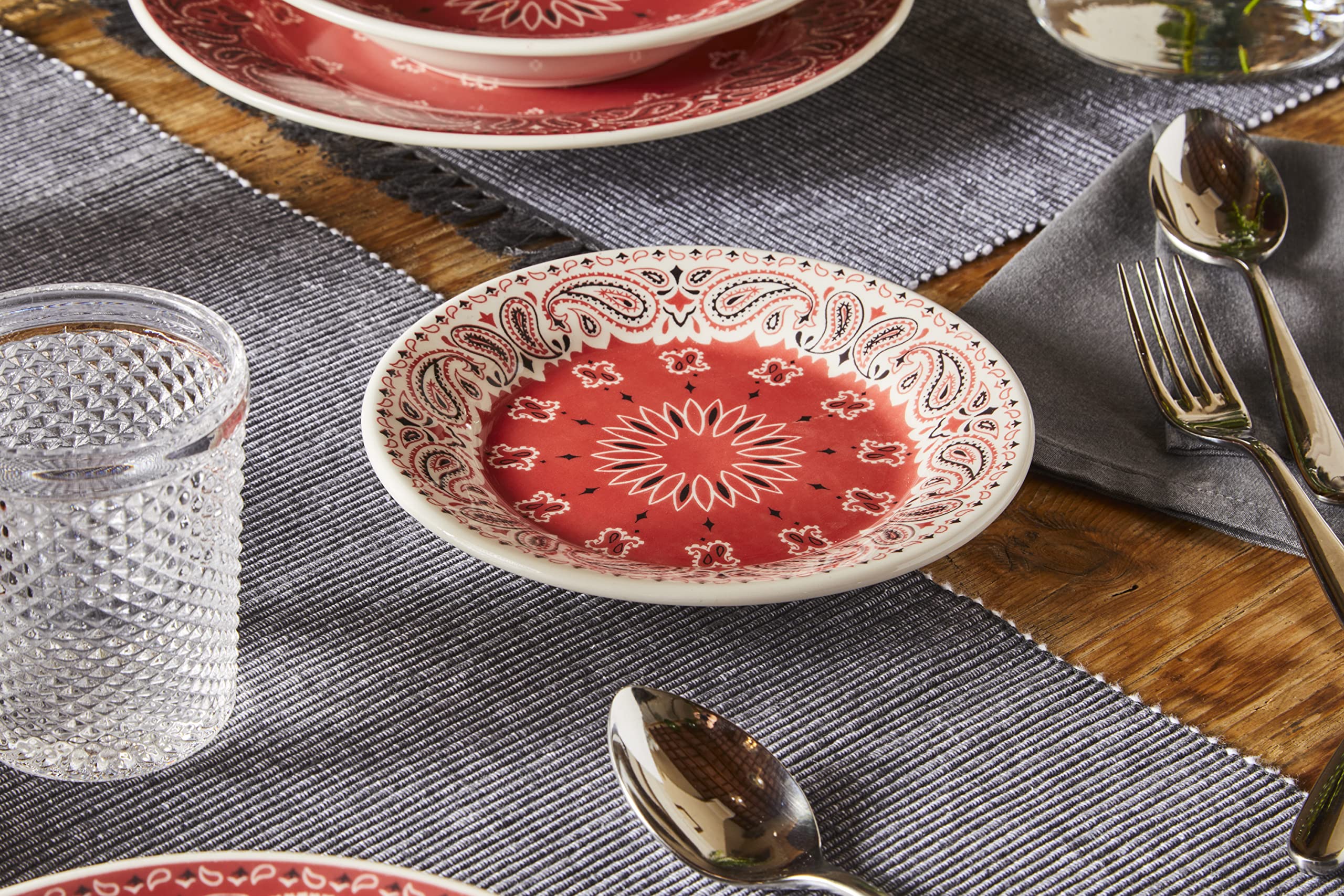 Servizio Piatti Tognana Zagara - 18 Pezzi In Stoneware Multicolor Per 6 Persone