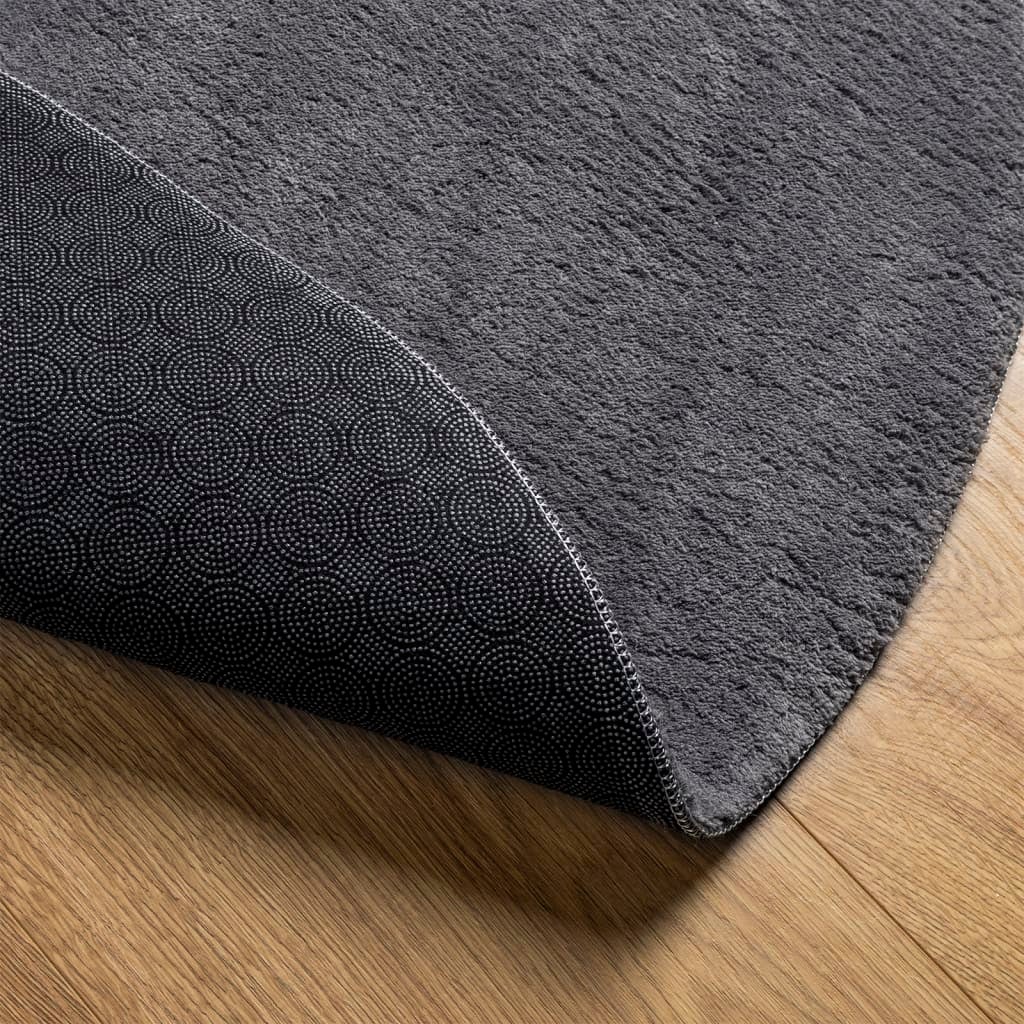 Tapis HUARTE à poils courts doux et lavable anthracite ? 200 cm - 5