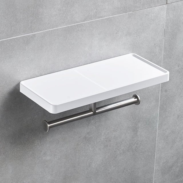 Uchwyt na papier toaletowy, ścienny, biały