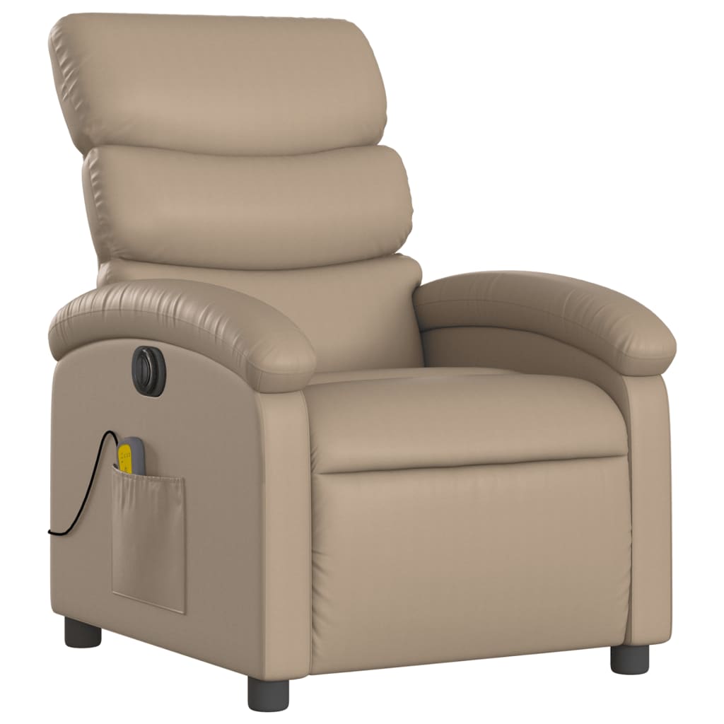 Fauteuil de massage，Fauteuil de Salon，Chaise de massage inclinable électrique cappuccino similicuir CDS86870 - 3