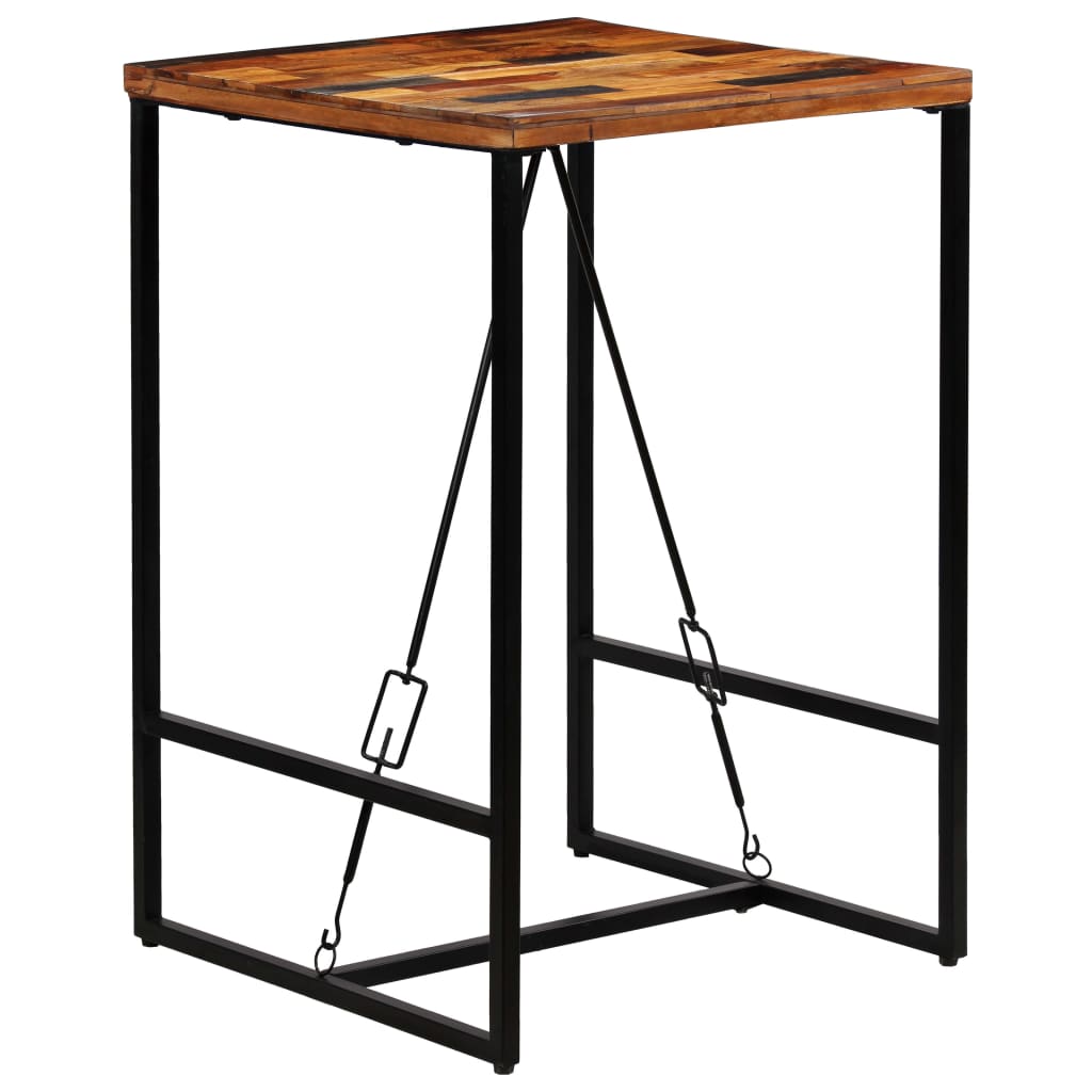 Stolik barowy z litego drewna odzyskanego, 70 x 70 x 106 cm vidaXL
