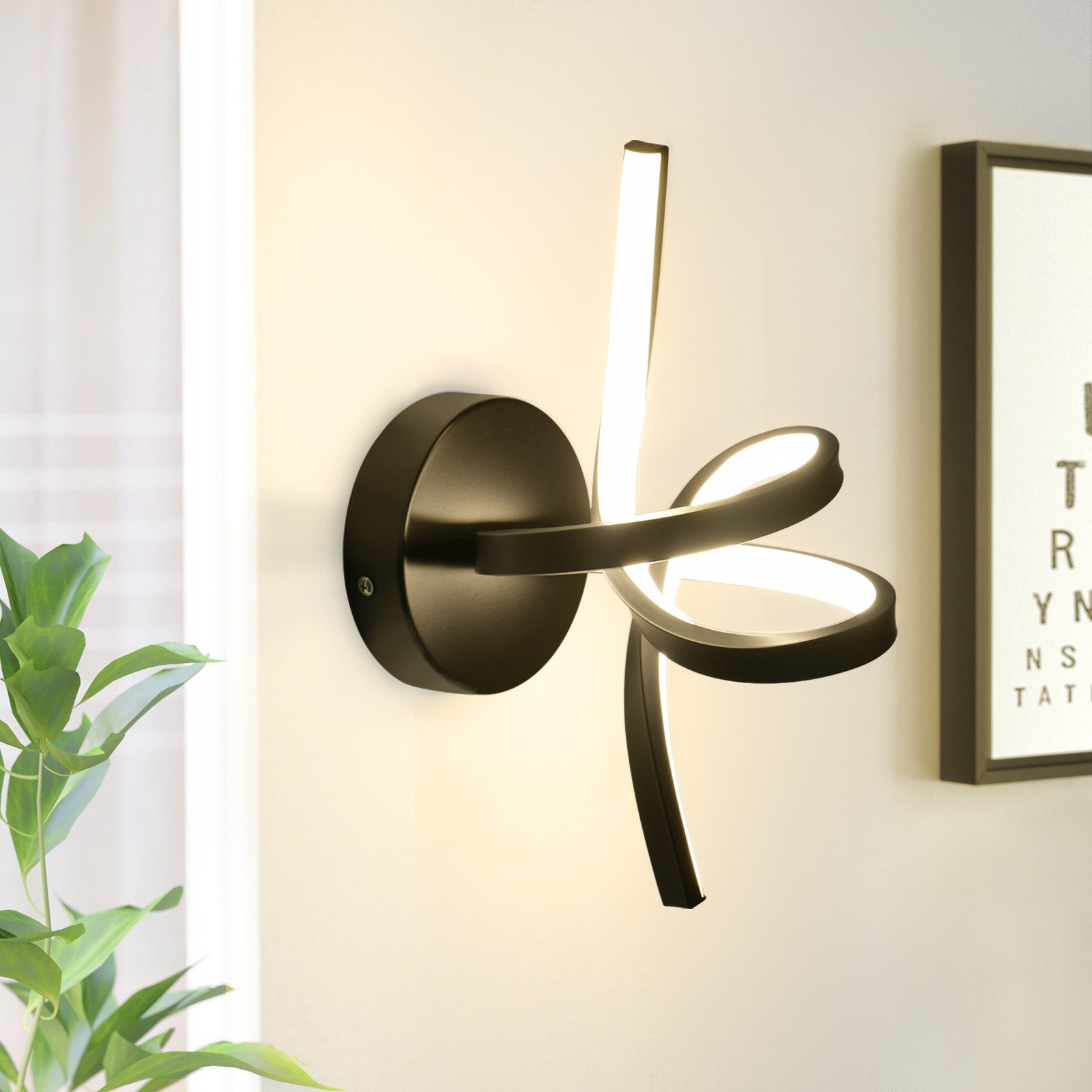 NETTLIFE LED Kinkiet Czarny Wnętrze 7W Ciepła Biel 3000K Nowoczesne Schody Aluminium