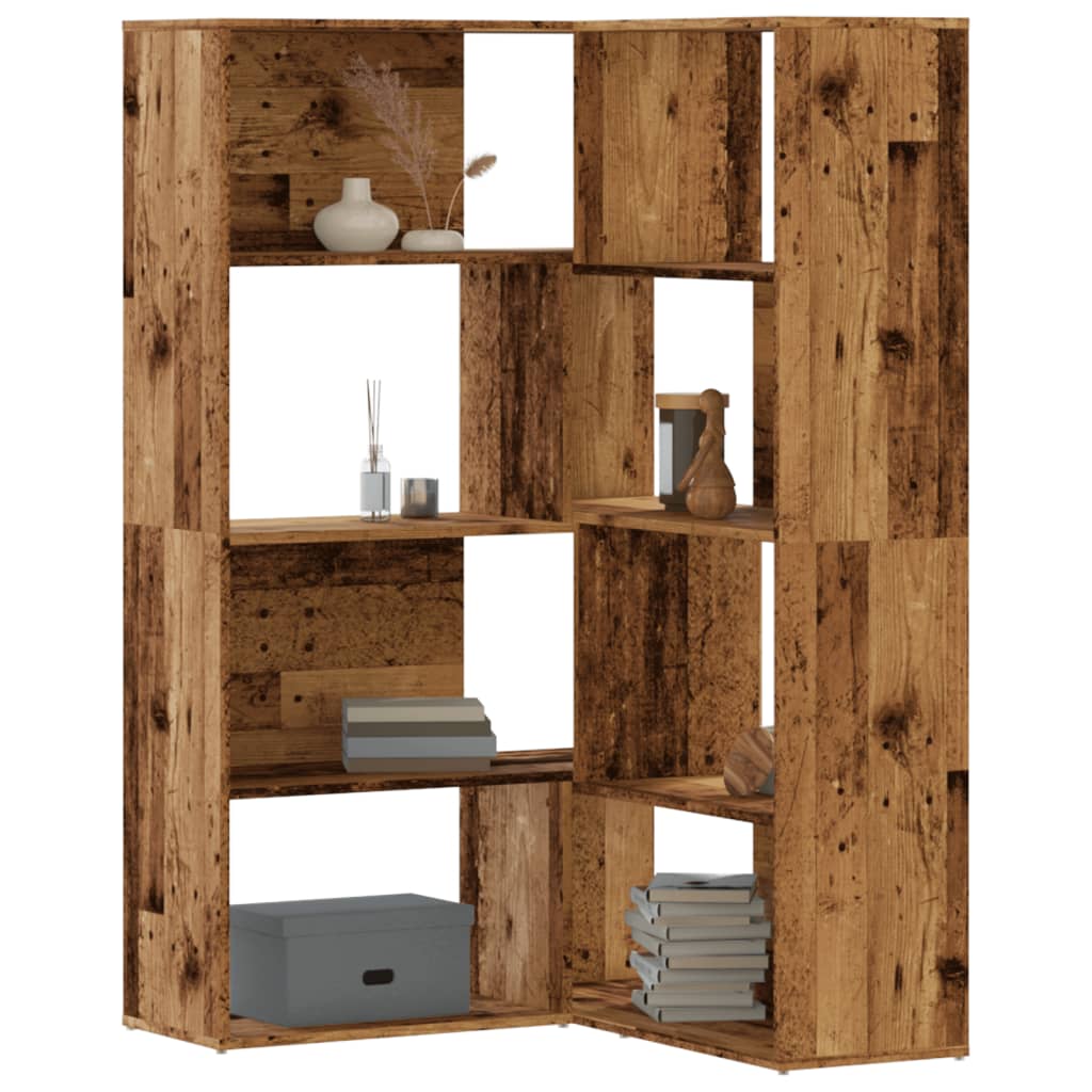Libreria ad angolo componibile bianca in legno Balsas