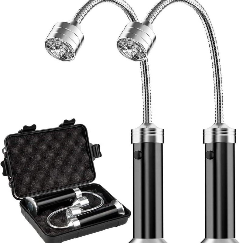 Zestaw 2 lampek do grilla z podstawą magnetyczną, obrotem o 360 stopni i regulacją do grillowania, biwakowania i imprez