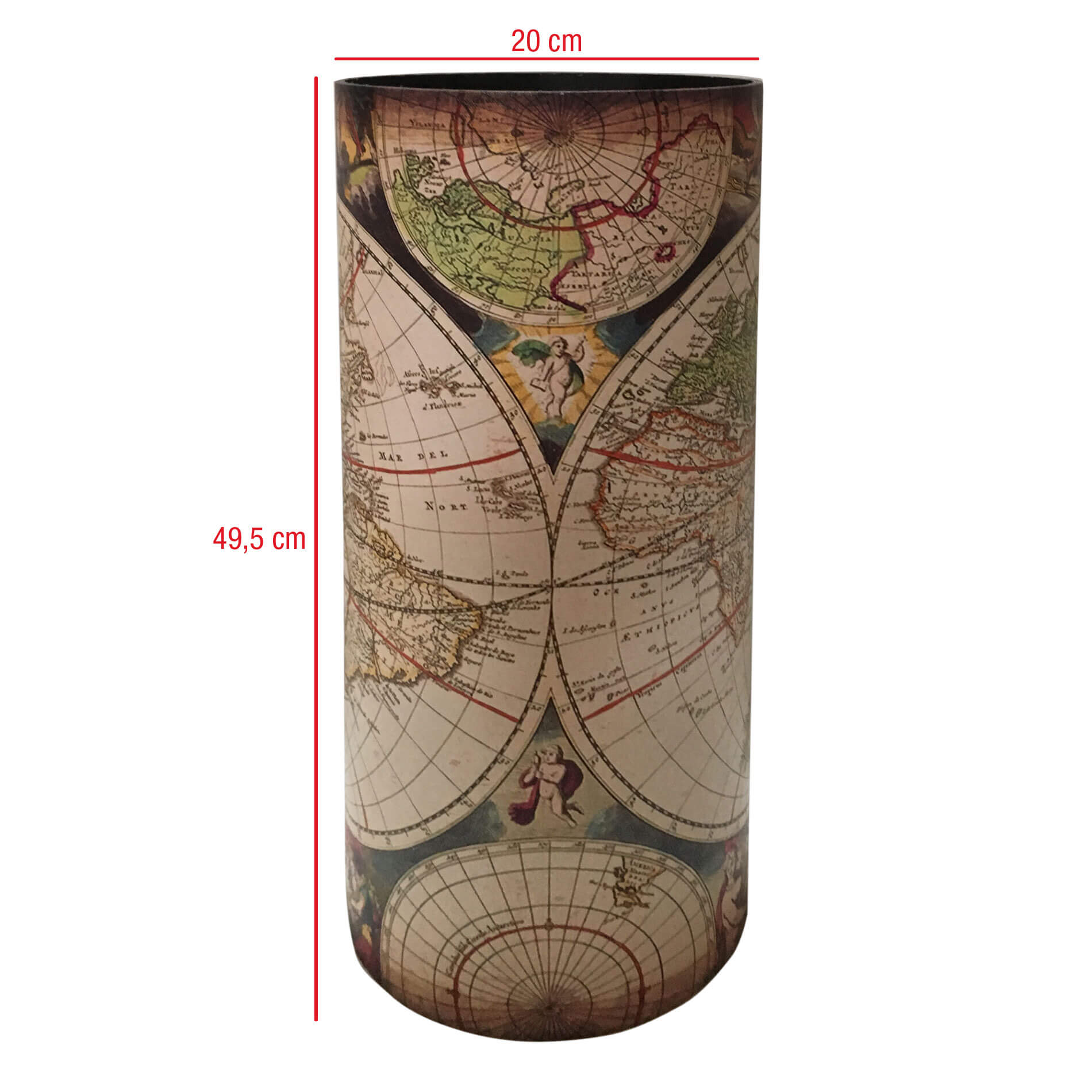 Porte-parapluie Rebecca Mobili Bâtons Mdf Vintage Home Office 50x20x20 - 3