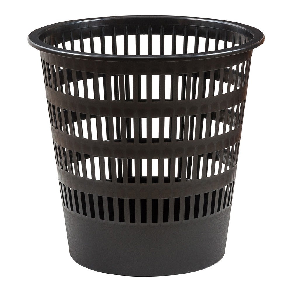 Cestino Rifiuti Acan Tradineur In Plastica Con Griglia, Bianco, 24,5x22,5 Cm, Per Casa, Ufficio, Studio, Leggero E Resistente