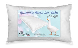 Cuscino in piuma d'oca 70x80 argento 900g caldo esclusivo