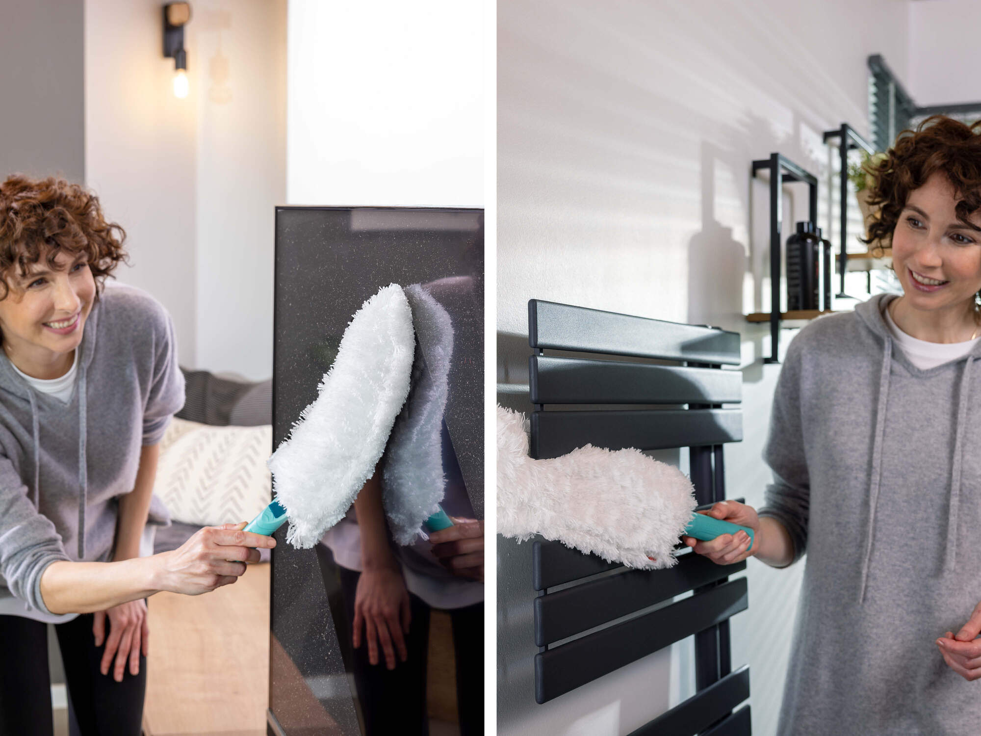 Leifheit plumeau Superduster XL avec housse de rechange 41254, 2x housse en microfibre 360° lavable - 4