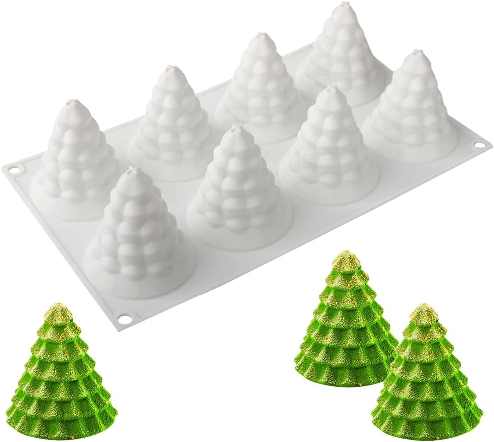 Formy silikonowe na Boże Narodzenie, formy silikonowe w kształcie choinki, formy do musu na ciasto świąteczne, formy do ciasta 3D, formy do pieczenia,