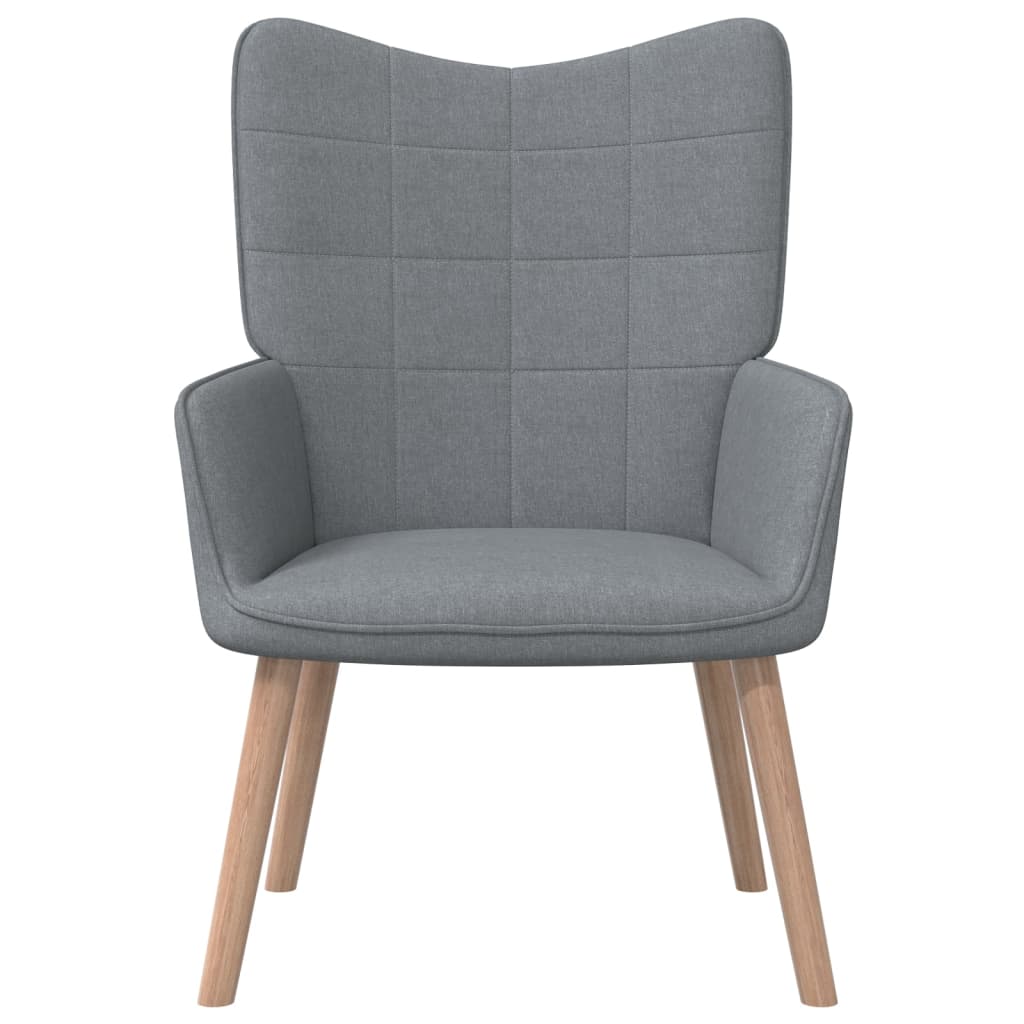 Chaise de relaxation | Fauteuil de relaxation | Chaise de Salon avec tabouret Gris clair Tissu596810 - 3