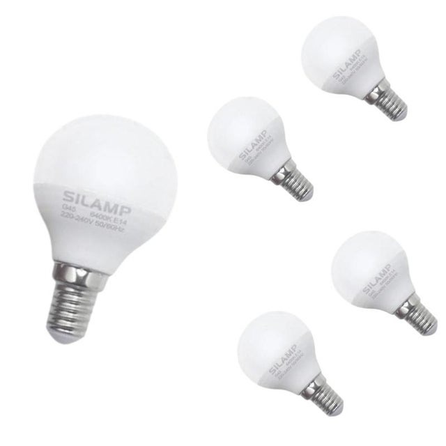 Ampoule LED E14 8W 220V G45 300° (Pack de 5) - Blanc Neutre 4000K - 5500K - SILAMP