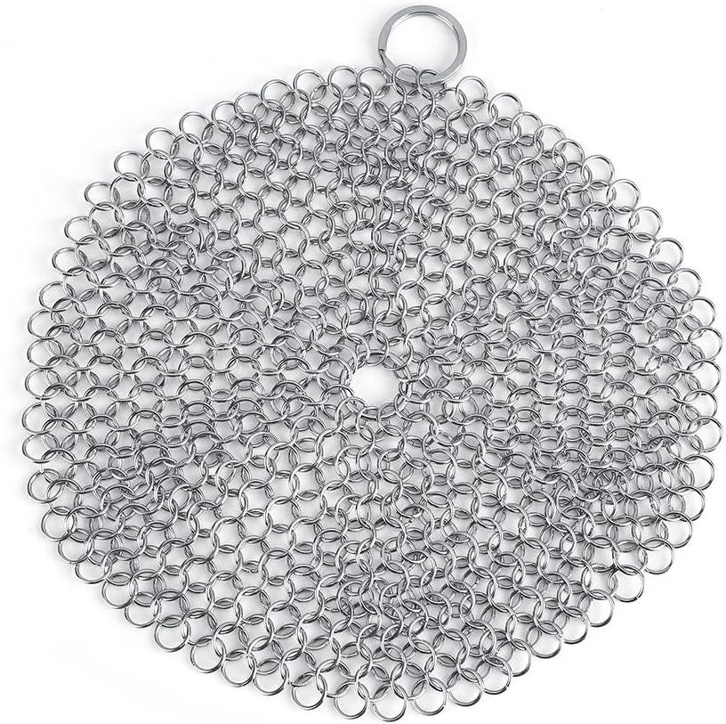 Nettoyeur Cotte De Mailles Acier Inoxydable 304 – Pour Poêle Fonte, Barbecue – Antidérapant Et Hygiénique