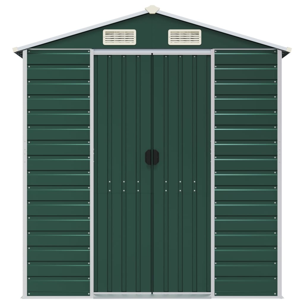 Maison Exclusive - Abri de jardin vert 191x385x198 cm acier galvanisé - 4